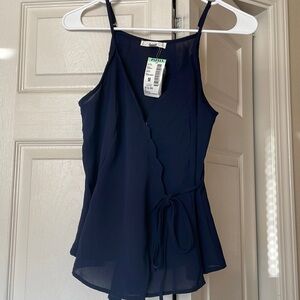 NWT Papaya E &‎ M Brand Spaghetti Strap Sheer Top